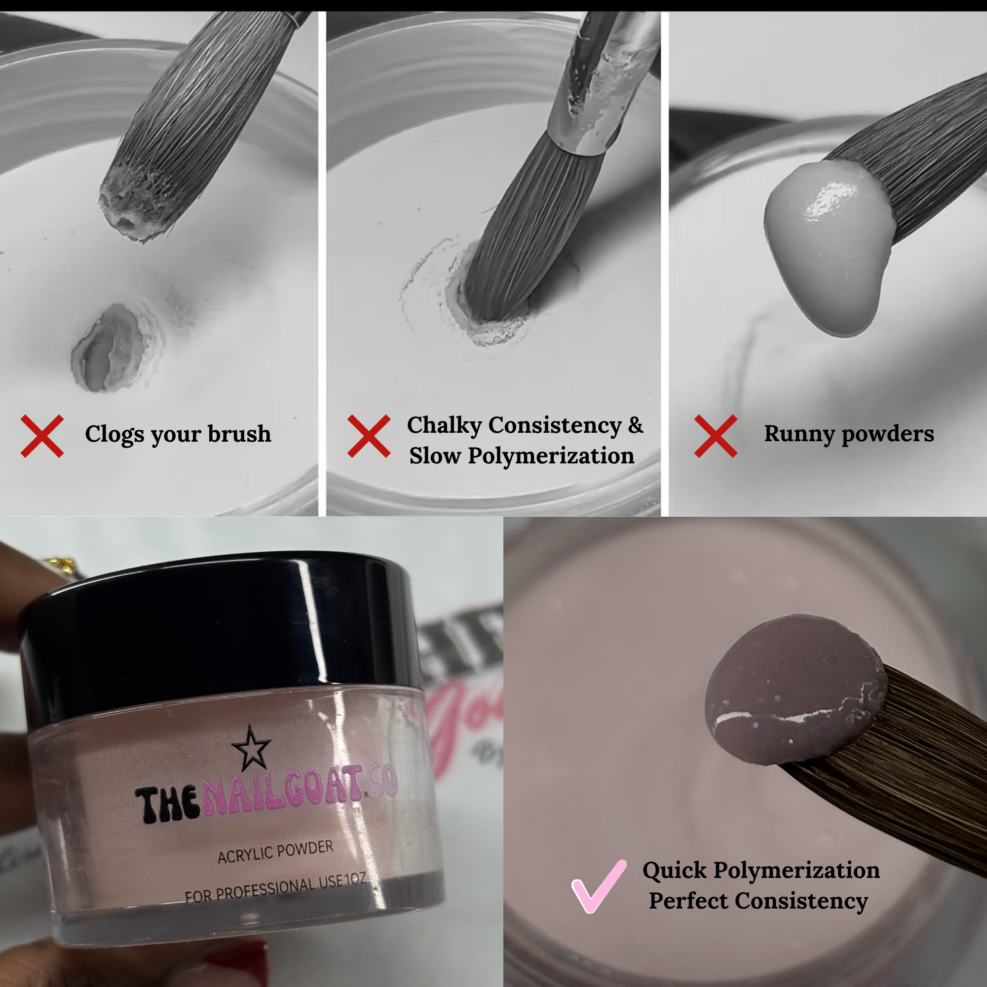 8-Piece Glitter Cover Acrylic Powder Collection for Nail Professionals