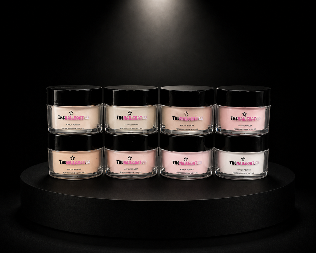 8-Piece Glitter Cover Acrylic Powder Collection for Nail Professionals